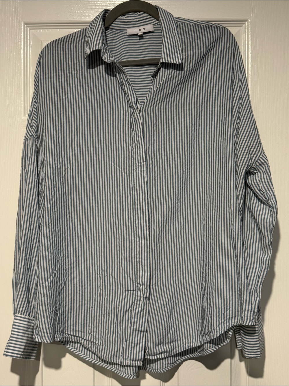 IRO Women’s Striped Boyfriend Oversized Button Down PRICE DROP